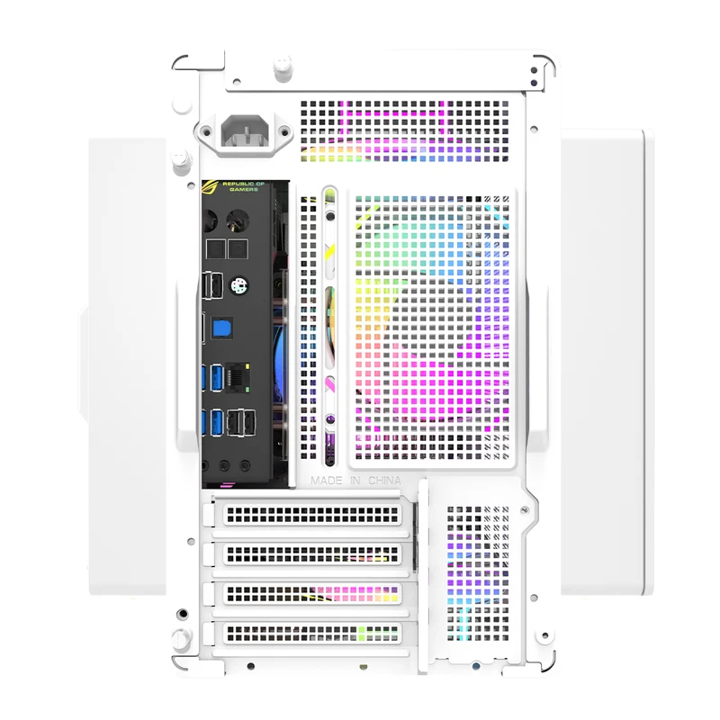 DarkFlash WD200 Wood Edition M-ATX PC Case (Black, White)