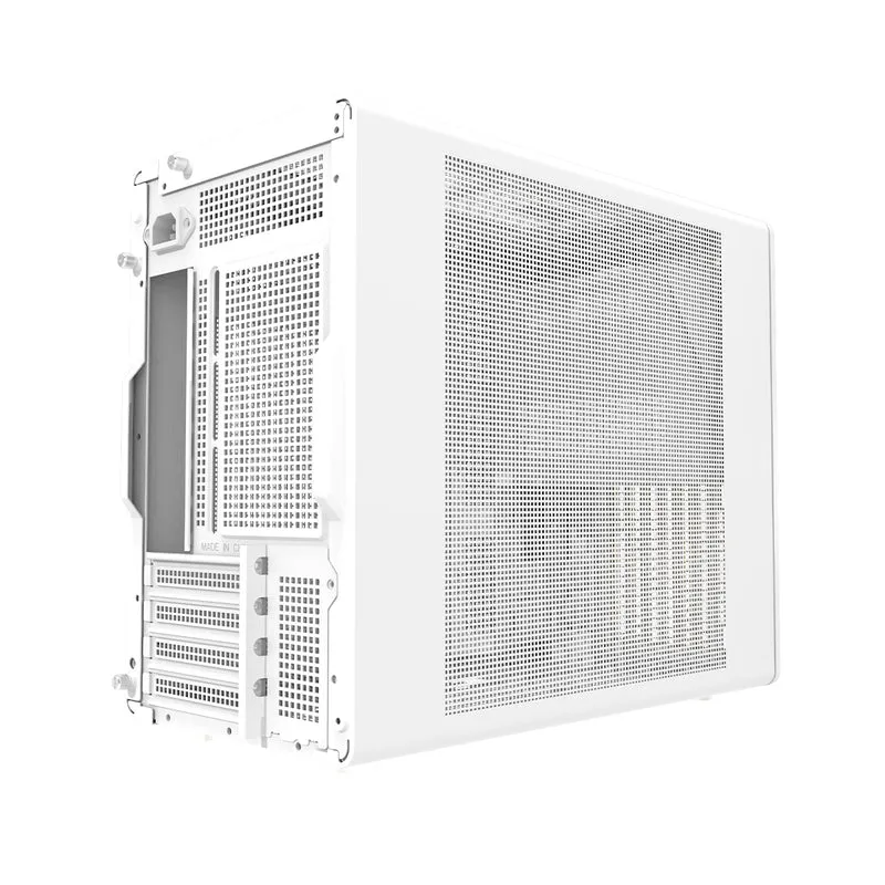 DarkFlash WD200 Wood Edition M-ATX PC Case (Black, White)