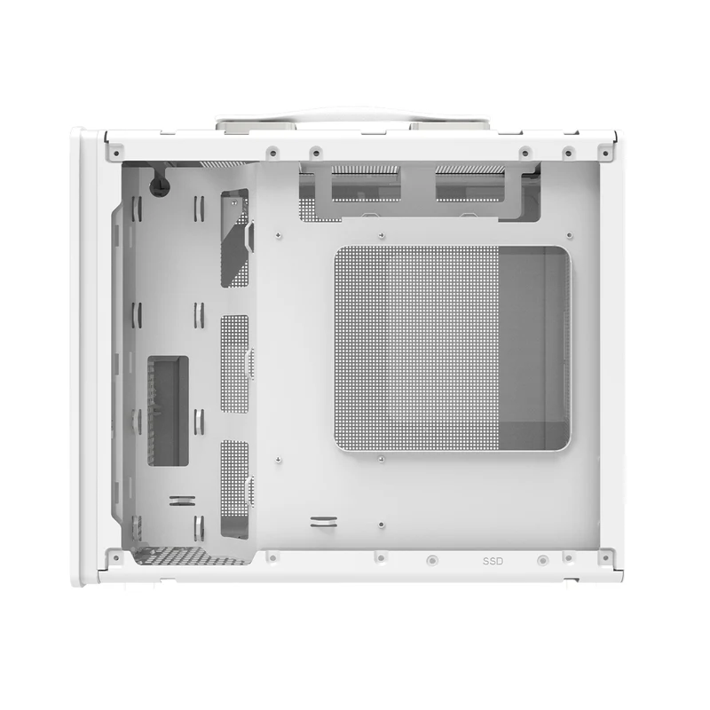 DarkFlash WD200 Wood Edition M-ATX PC Case (Black, White)