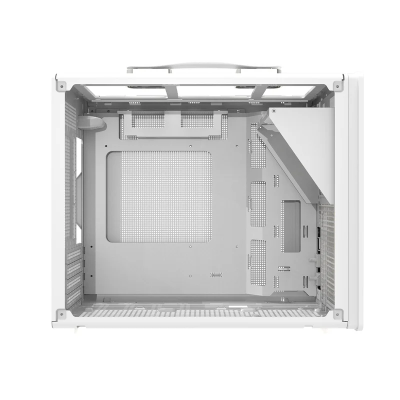 DarkFlash WD200 Wood Edition M-ATX PC Case (Black, White)