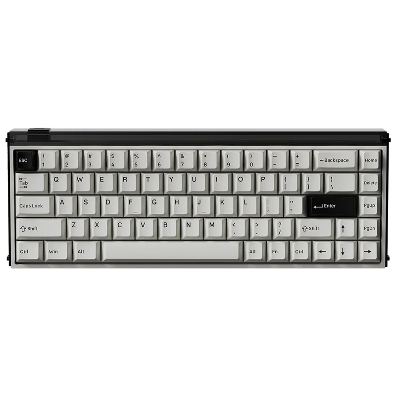 MelGeek MADE68 Ultra DIY Aluminum Alloy Case Magnetic Gaming Keyboard (Electrophoresis White, Anodized Black, Anodized Silver)