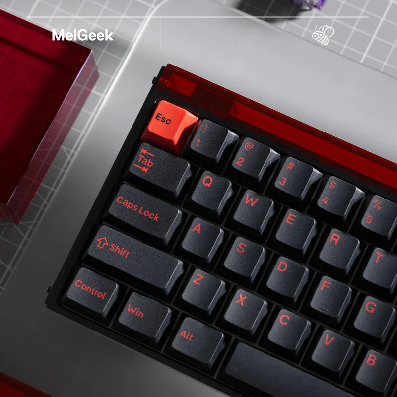 MelGeek MADE68 Ultra DIY Aluminum Alloy Case Magnetic Gaming Keyboard (Electrophoresis White, Anodized Black, Anodized Silver)