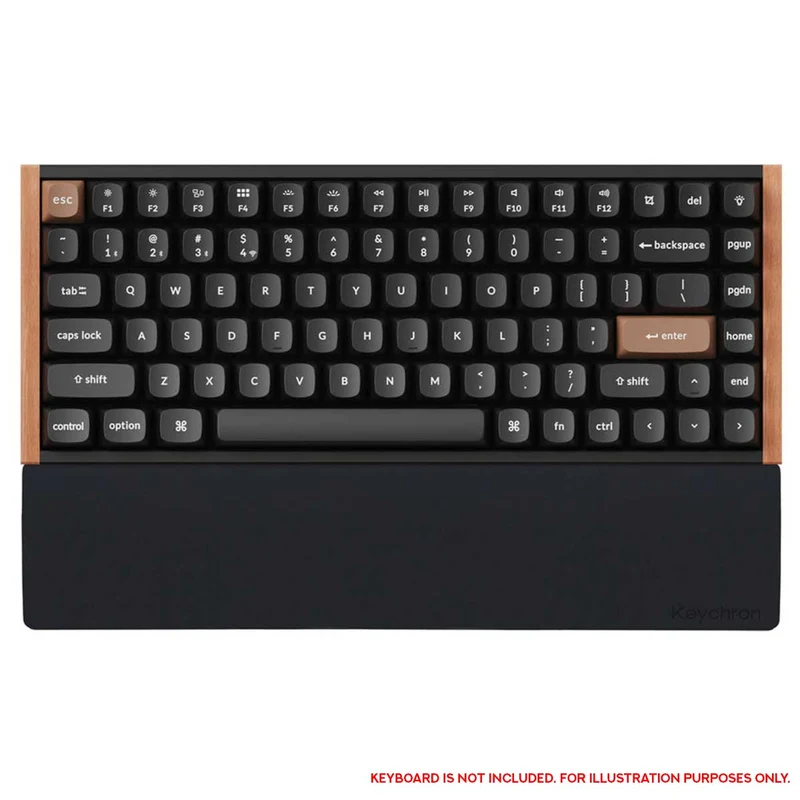 Keychron Silicone Palm Rest for K2/K2 Pro/K2 Max/K2 HE/K6/K6 Pro (Black) (PR43)