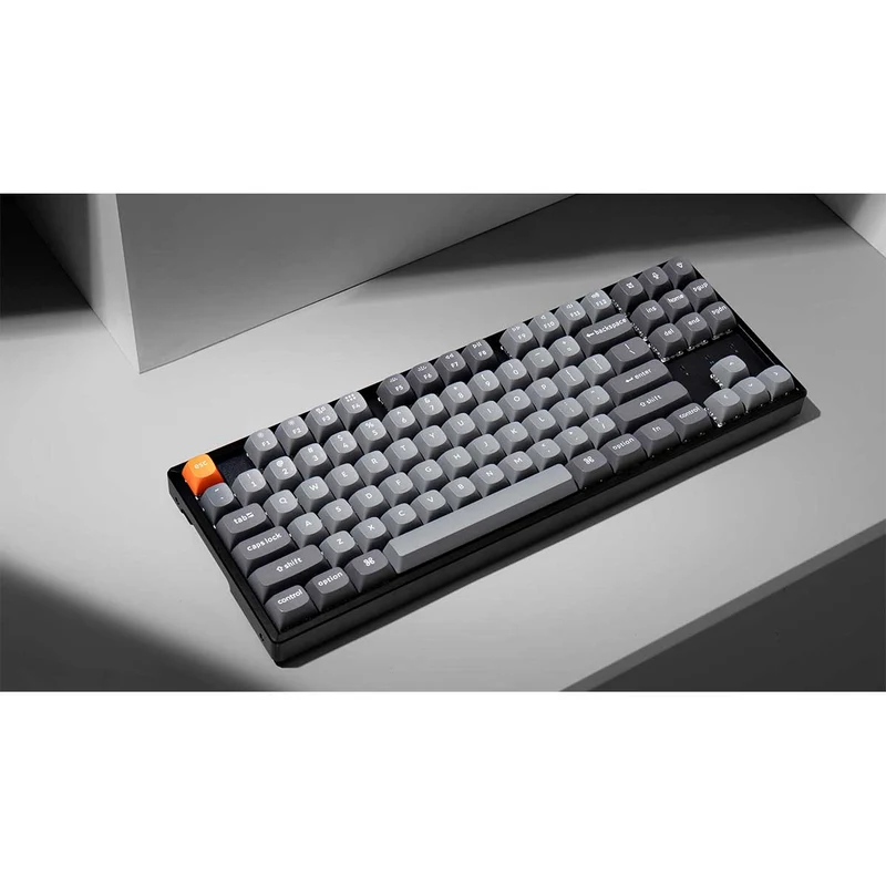 Keychron K8 Max QMK Fully Assembled Hot-Swappable RGB Backlight Aluminum Frame TKL Wireless Mechanical Keyboard - Black (Super Banana Switch) (K8M-J4)
