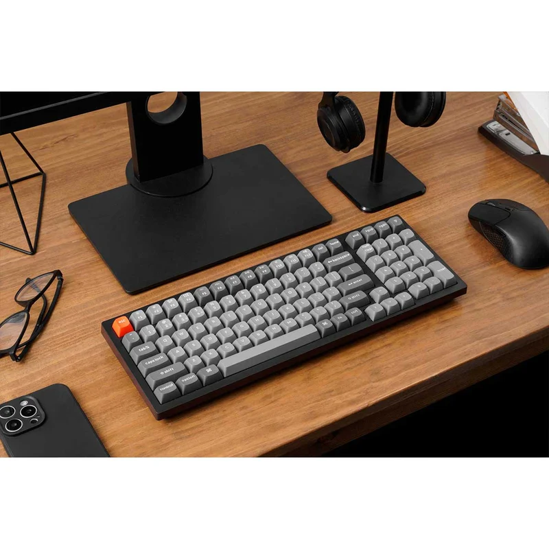 Keychron K4 Max QMK Fully Assembled Hot-Swappable RGB Backlight 96% Wireless Mechanical Keyboard - Black (Super Red Switch, uper Brown Switch, Super Banana Switch) (K4M-H1, K4M-H3, K4M-H4)