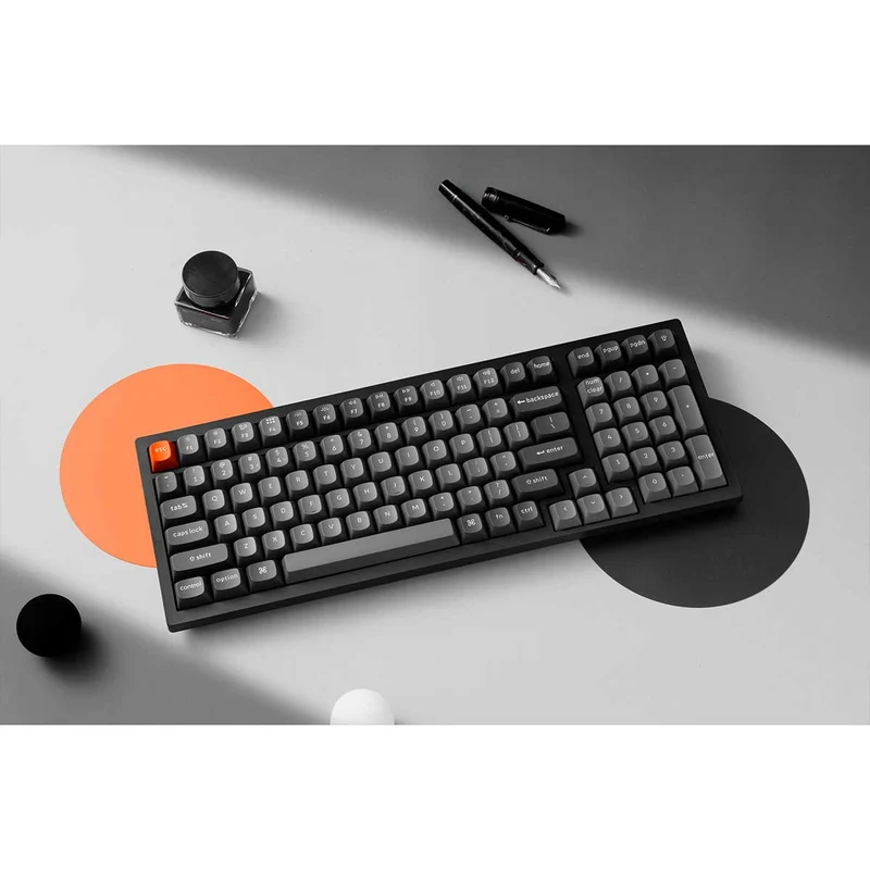 Keychron K4 Max QMK Fully Assembled Hot-Swappable RGB Backlight 96% Wireless Mechanical Keyboard - Black (Super Red Switch, uper Brown Switch, Super Banana Switch) (K4M-H1, K4M-H3, K4M-H4)