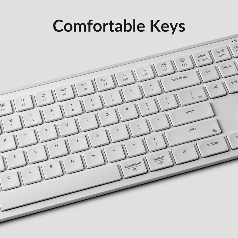 Keychron B6 Pro Ultra-Slim Wireless Keyboard (Ivory White) (B6P-K8)