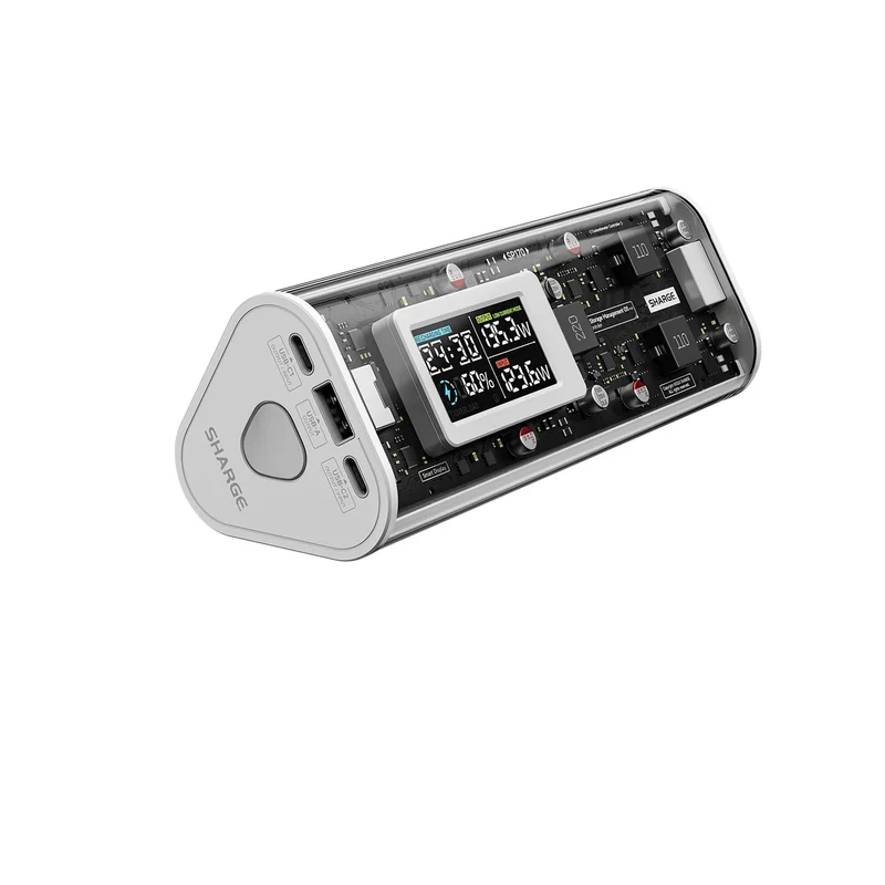 Shargeek 170 Power Bank 24000mAh 170W (White) (SP170) + Free Sharge Power Bank Travel Case for Shargeek 170/ X1i