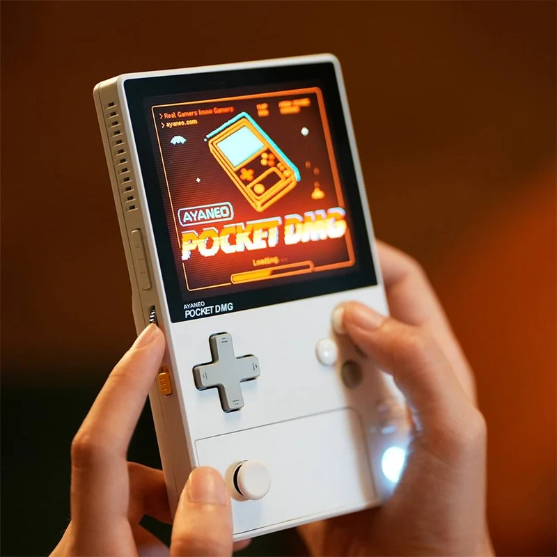 Ayaneo Pocket DMG Qualcomm Snapdragon G3x Gen2 8GB + 128GB 3.92" 1080P OLED Screen Handheld Gaming Console (Moon White) + Ayaneo Pocket DMG Vintage Shoulder Bag + Ayaneo Pocket DMG HD Tempered Film