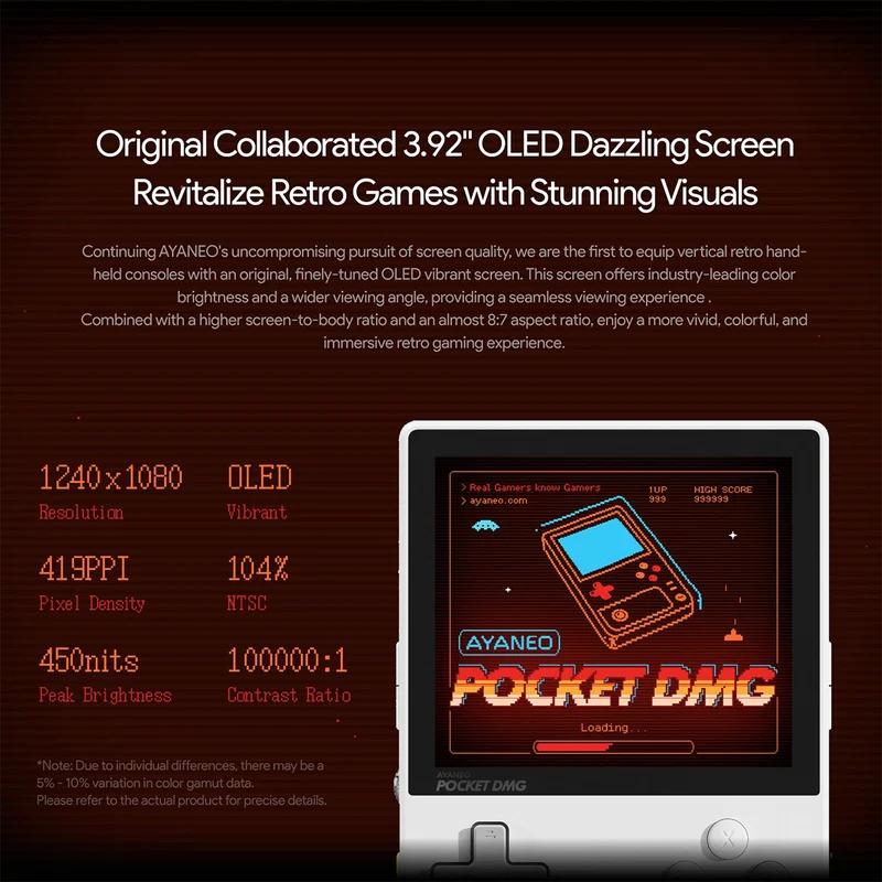 Ayaneo Pocket DMG Qualcomm Snapdragon G3x Gen2 8GB + 128GB 3.92" 1080P OLED Screen Handheld Gaming Console (Moon White) + Ayaneo Pocket DMG Vintage Shoulder Bag + Ayaneo Pocket DMG HD Tempered Film