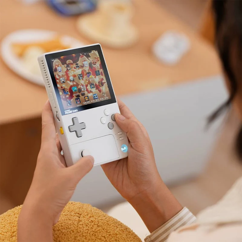 Ayaneo Pocket DMG Qualcomm Snapdragon G3x Gen2 8GB + 128GB 3.92" 1080P OLED Screen Handheld Gaming Console (Moon White) + Ayaneo Pocket DMG Vintage Shoulder Bag + Ayaneo Pocket DMG HD Tempered Film