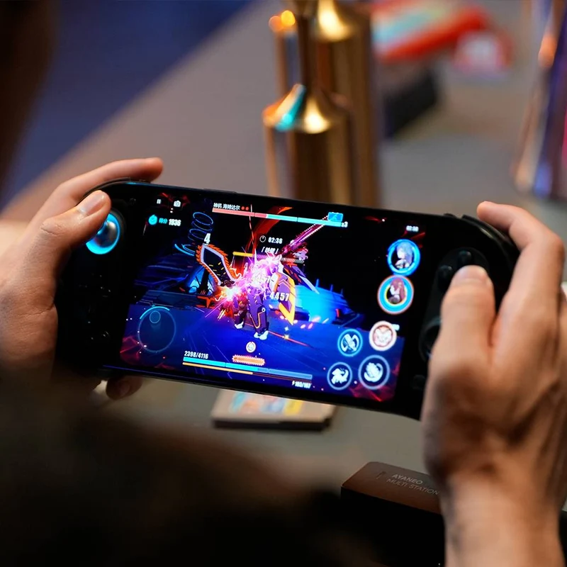 Ayaneo Pocket EVO Qualcomm Snapdragon G3x Gen2 12GB + 256GB 7" 1080P OLED 165Hz High-Refresh Screen Handheld Gaming Console + Ayaneo Pocket EVO Protection Case + Ayaneo Pocket EVO HD Tempered Film (Starry Black, Sky White)