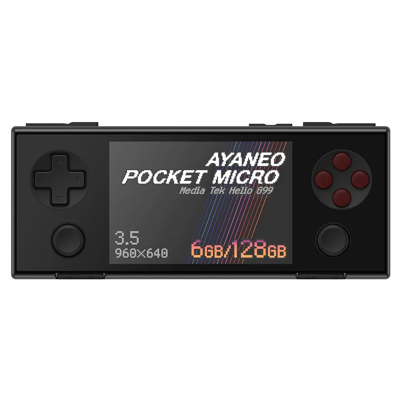 Ayaneo Pocket Micro MediaTek Helio G99 6GB + 128GB 3.5" Borderless IPS Screen Handheld Gaming Console (Magic Black) + Ayaneo Pocket Micro Pouch (Black) + Ayaneo Pocket Micro HD Tempered Film