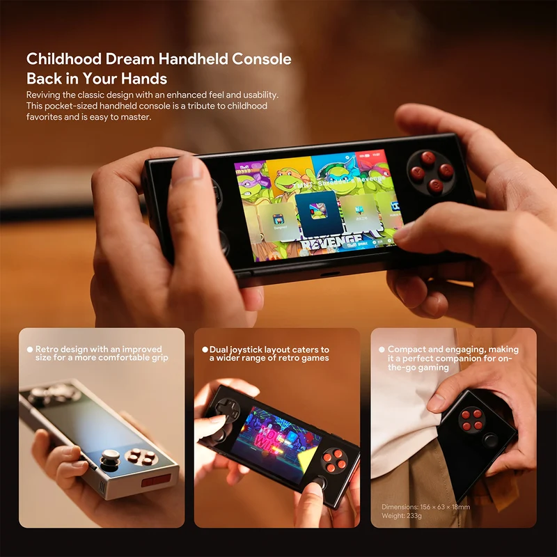 Ayaneo Pocket Micro MediaTek Helio G99 6GB + 128GB 3.5" Borderless IPS Screen Handheld Gaming Console (Magic Black) + Ayaneo Pocket Micro Pouch (Black) + Ayaneo Pocket Micro HD Tempered Film