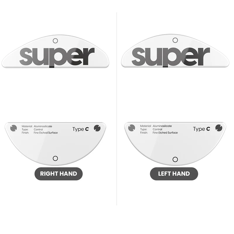 Pulsar Superglide Glass Skates for X3 Series Type-C Right Handed (White) (Right Handed, Left Handed) (PX3SGW2, PX3LSGW2)