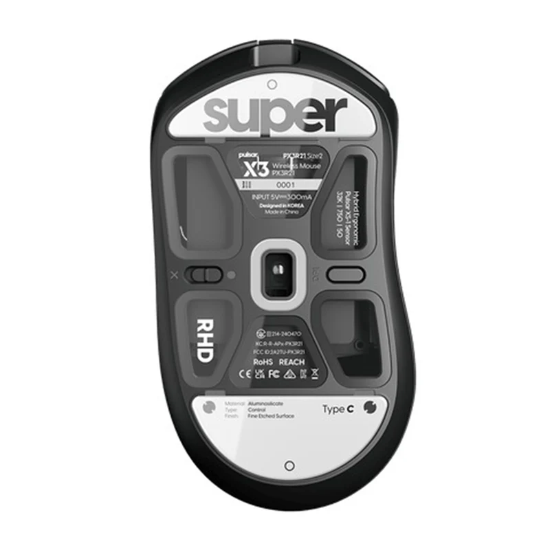 Pulsar Superglide Glass Skates for X3 Series Type-C Right Handed (White) (Right Handed, Left Handed) (PX3SGW2, PX3LSGW2)