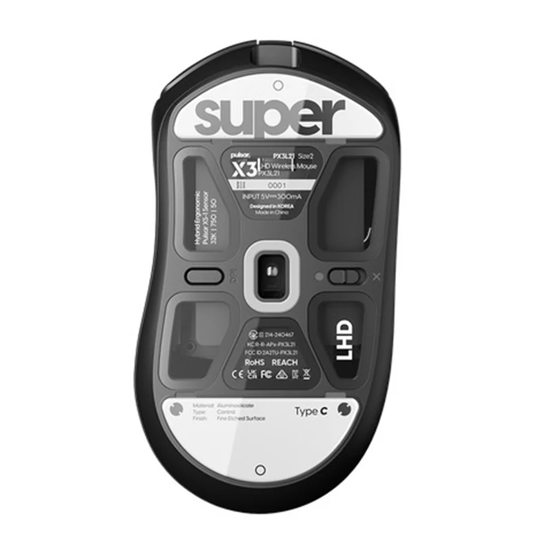 Pulsar Superglide Glass Skates for X3 Series Type-C Right Handed (White) (Right Handed, Left Handed) (PX3SGW2, PX3LSGW2)