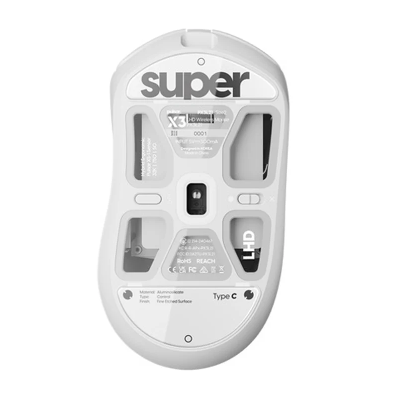 Pulsar Superglide Glass Skates for X3 Series Type-C Right Handed (White) (Right Handed, Left Handed) (PX3SGW2, PX3LSGW2)
