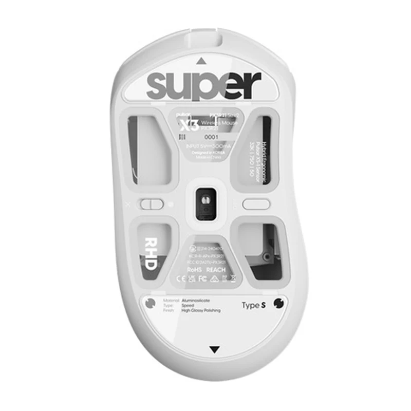 Pulsar Superglide Glass Skates for X3 Series Type-S (White) (Right Handed, Left Handed) (PX3SGW, PX3LSGW)
