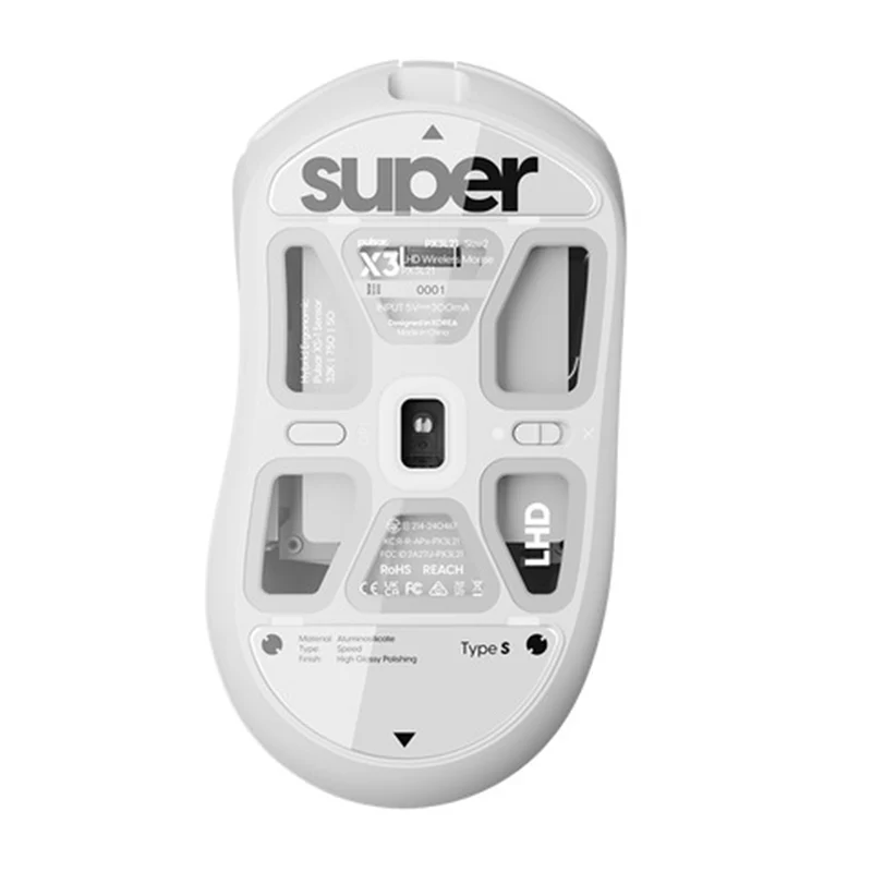 Pulsar Superglide Glass Skates for X3 Series Type-S (White) (Right Handed, Left Handed) (PX3SGW, PX3LSGW)