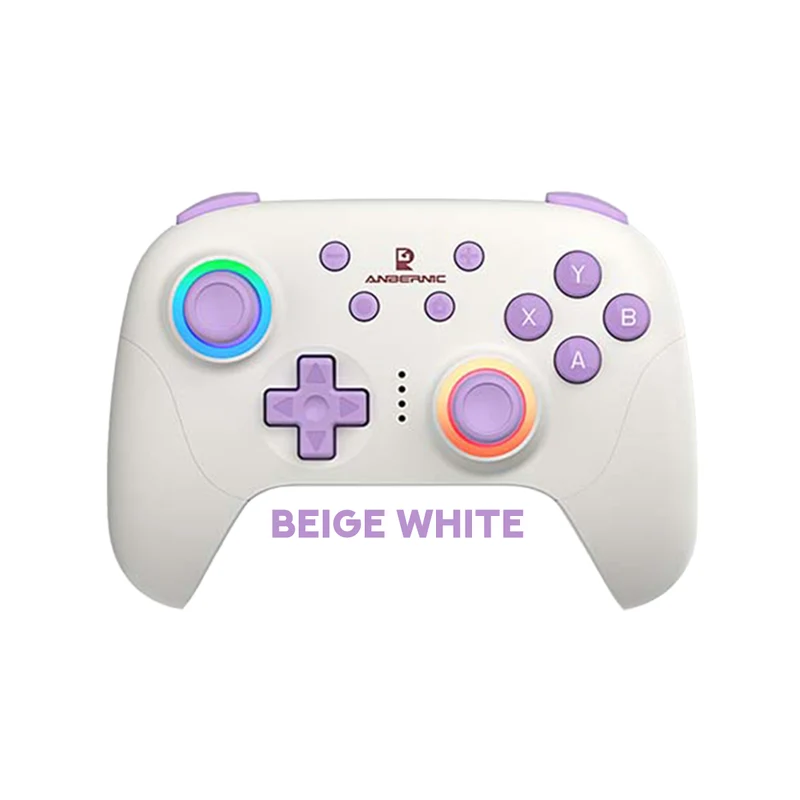 Anbernic RG P01 Tri-Mode Game Controller for PC/ Steam/ Switch/ Android/ iOS (Black, Beige White, Radiant Purple)