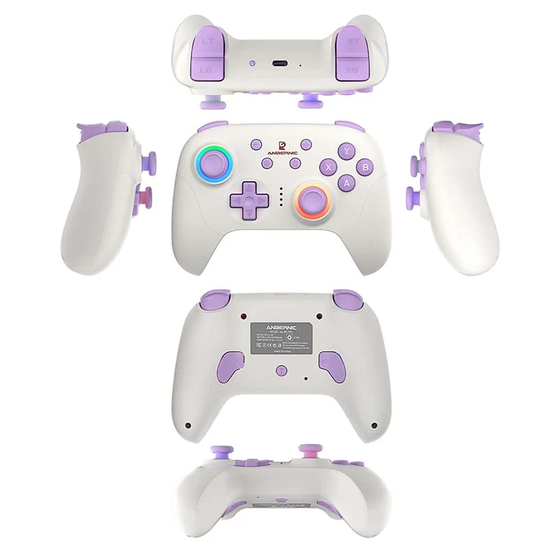 Anbernic RG P01 Tri-Mode Game Controller for PC/ Steam/ Switch/ Android/ iOS (Black, Beige White, Radiant Purple)