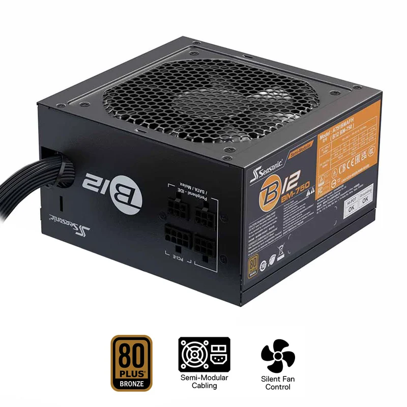 Seasonic B12 BM-750 750W 80+ Bronze Semi-Modular Power Supply