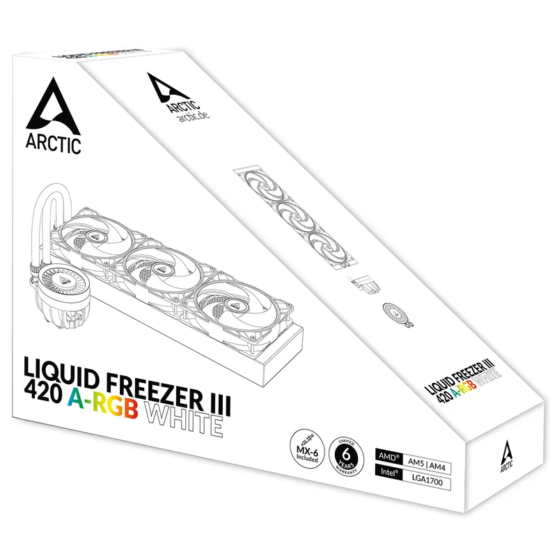 Arctic Liquid Freezer III 420 A-RGB Multi Compatible AIO CPU Water Cooler (Black, White) (ACFRE00153A, ACFRE00145A)