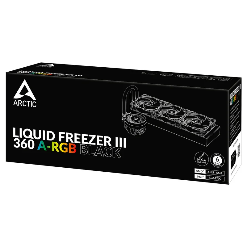 Arctic Liquid Freezer III 360 A-RGB Multi Compatible AIO CPU Water Cooler (Black, White) (ACFRE00144A, ACFRE00152A)