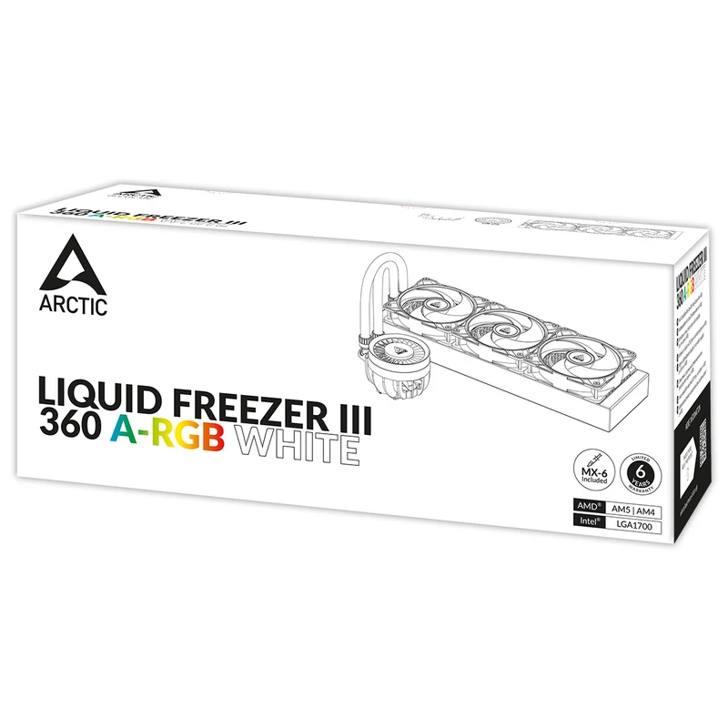 Arctic Liquid Freezer III 360 A-RGB Multi Compatible AIO CPU Water Cooler (Black, White) (ACFRE00144A, ACFRE00152A)