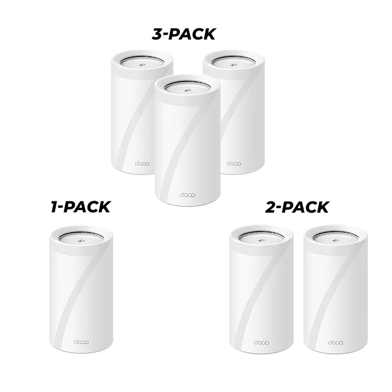 TP-Link Deco BE65 BE11000 Whole Home Mesh WiFi 7 System (1-Pack, 2-Pack, 3-Pack)