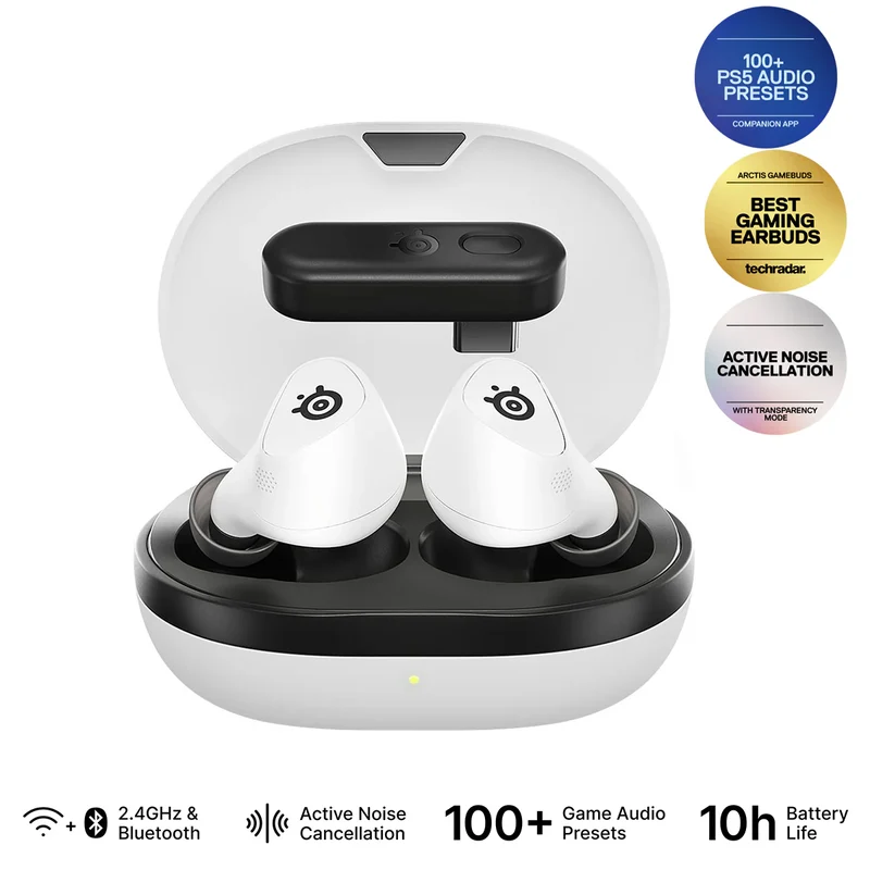 SteelSeries Arctis Gamebuds for Playstation (Match, Yuzu, Black, Glorange, White)