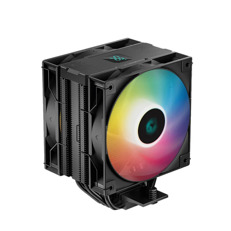 Deepcool AG400 Digital Plus Dual-Fan Single Tower CPU Cooler With A Temperature Display (Black) (R-AG400-BKADMP-G-1)