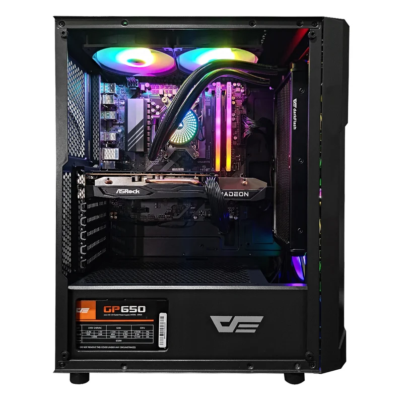 Sigma Pollux Black Desktop Gaming PC | AMD Ryzen 5 7500F | 16GB RAM | 1TB SSD | RX 7600 | Windows 11 Pro