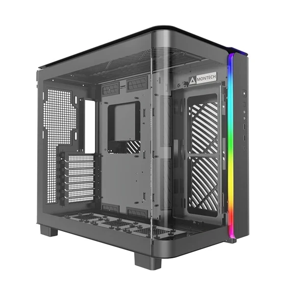 Montech King 95 Mid Tower PC Case (Black, White, Blue)