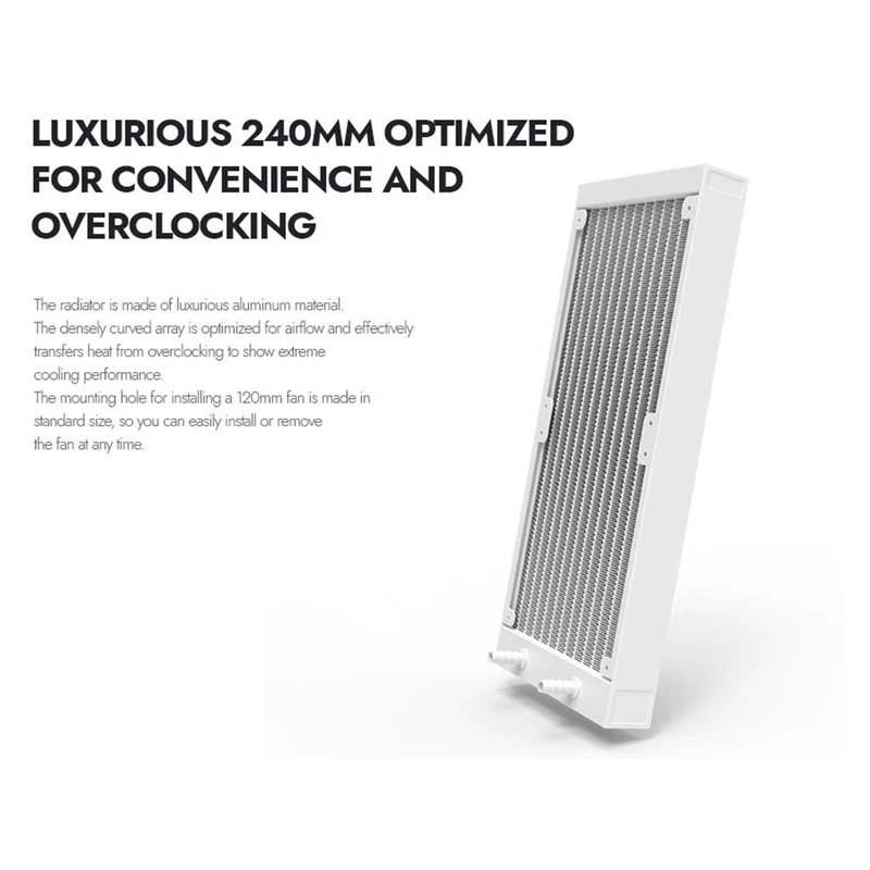 DarkFlash Wave DV240S ARGB AIO 240mm Liquid CPU Cooler (White)