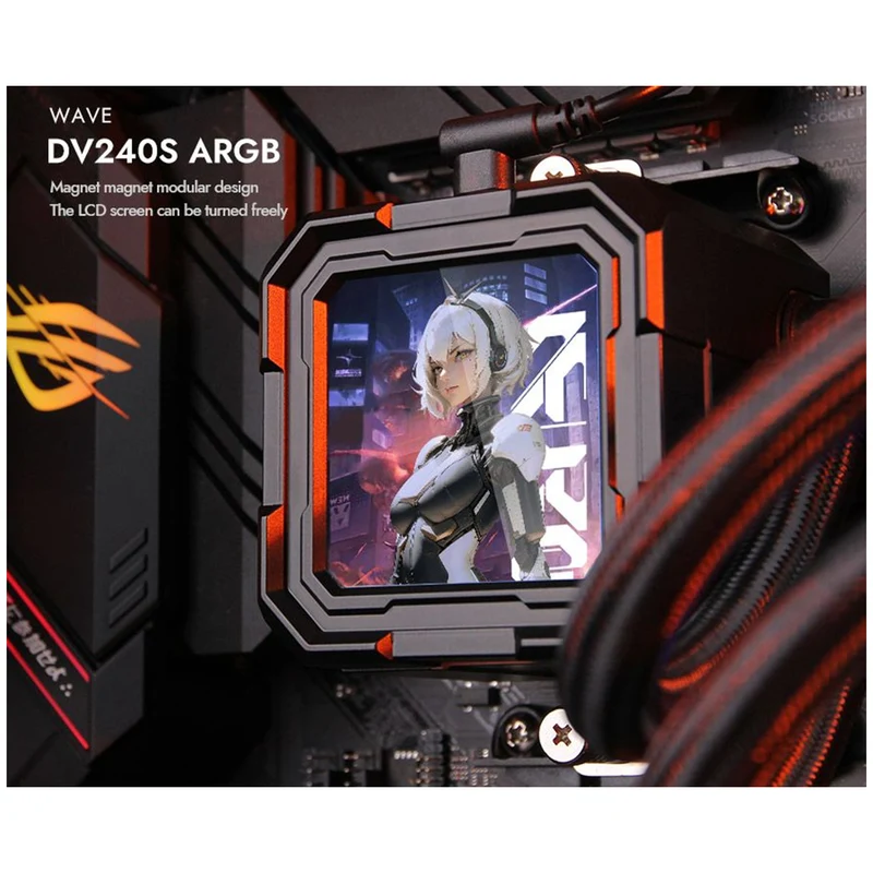 DarkFlash Wave DV240S ARGB AIO 240mm Liquid CPU Cooler (White)