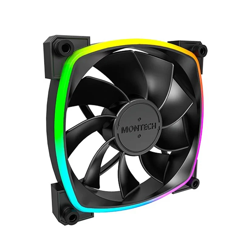Montech RX120 PWM 120mm ARGB Reverse Single Fan Kit (Black, White)