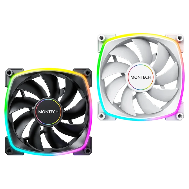 Montech AX140 PWM 140mm ARGB Single Fan Kit (Black, White)