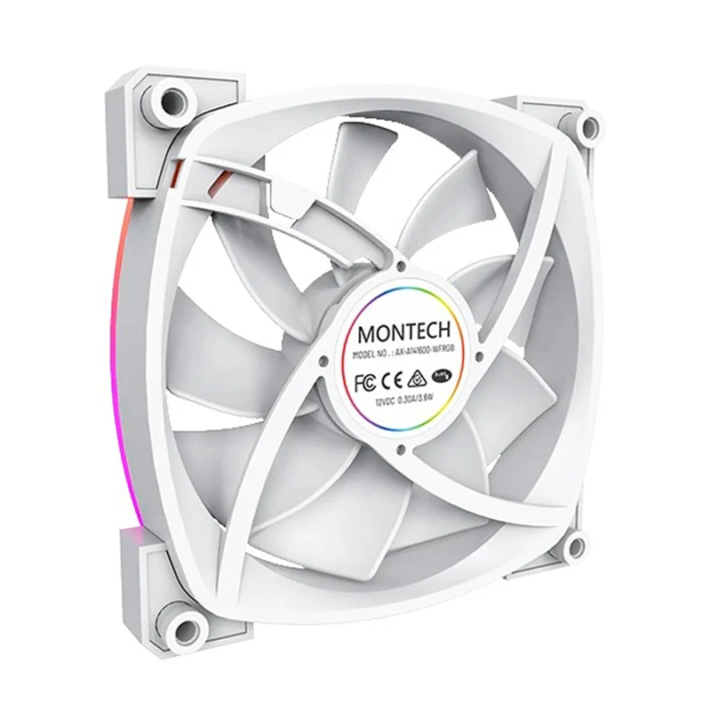 Montech AX140 PWM 140mm ARGB Single Fan Kit (Black, White)