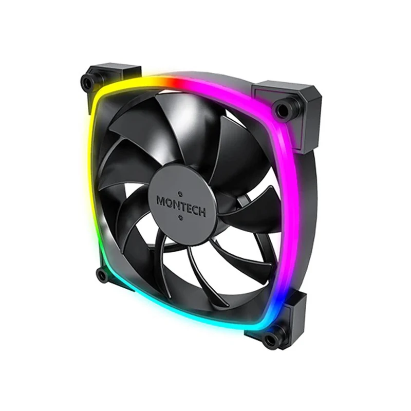Montech AX120 PWM 120mm ARGB Reverse Single Fan Kit (Black, White)
