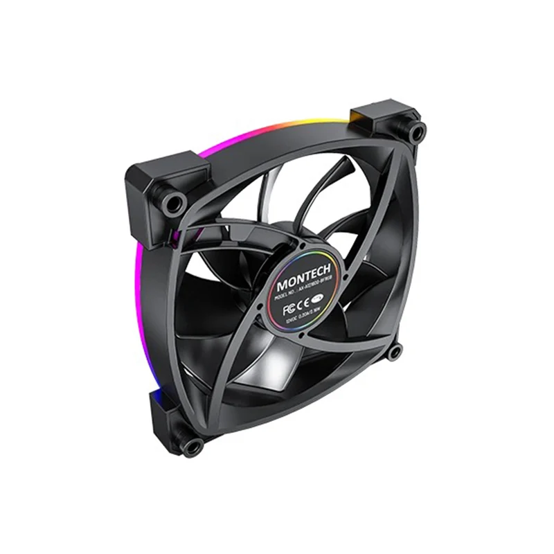 Montech AX120 PWM 120mm ARGB Reverse Single Fan Kit (Black, White)