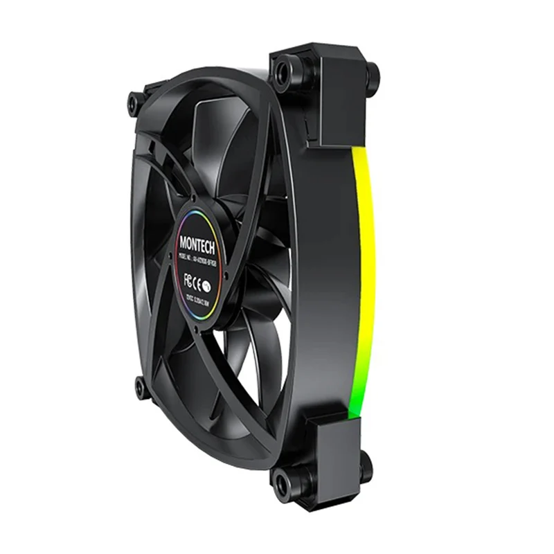 Montech AX120 PWM 120mm ARGB Reverse Single Fan Kit (Black, White)