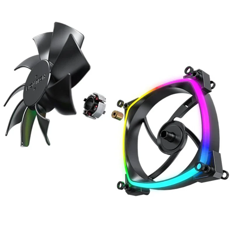 Montech AX120 PWM 120mm ARGB Reverse Single Fan Kit (Black, White)