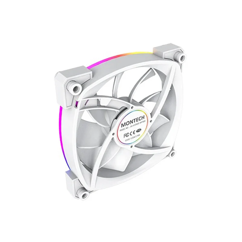 Montech AX120 PWM 120mm ARGB Reverse Single Fan Kit (Black, White)