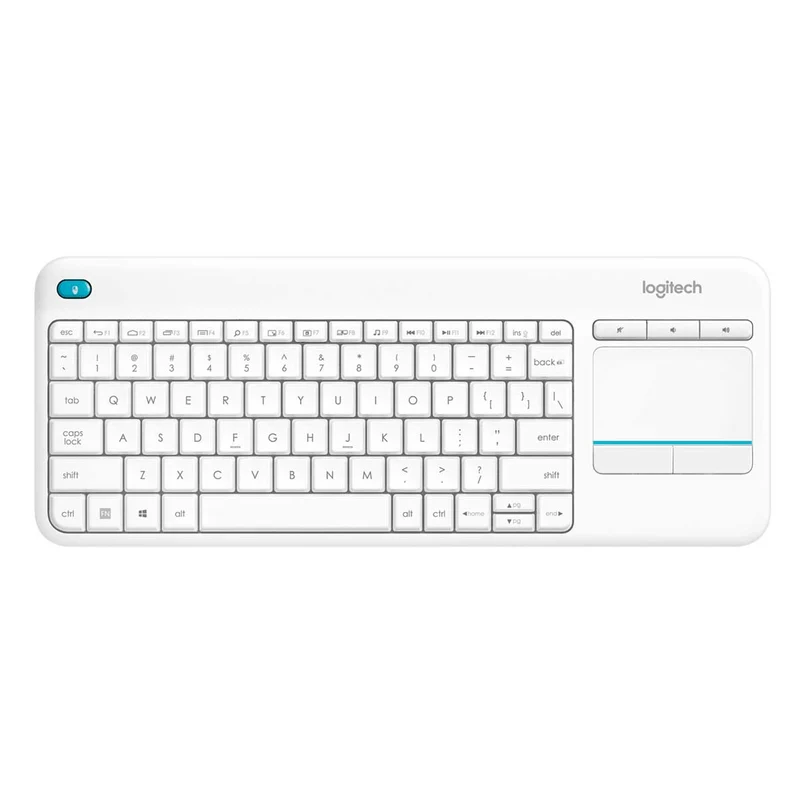Logitech K400 Plus Wireless Touch Keyboard (White)
