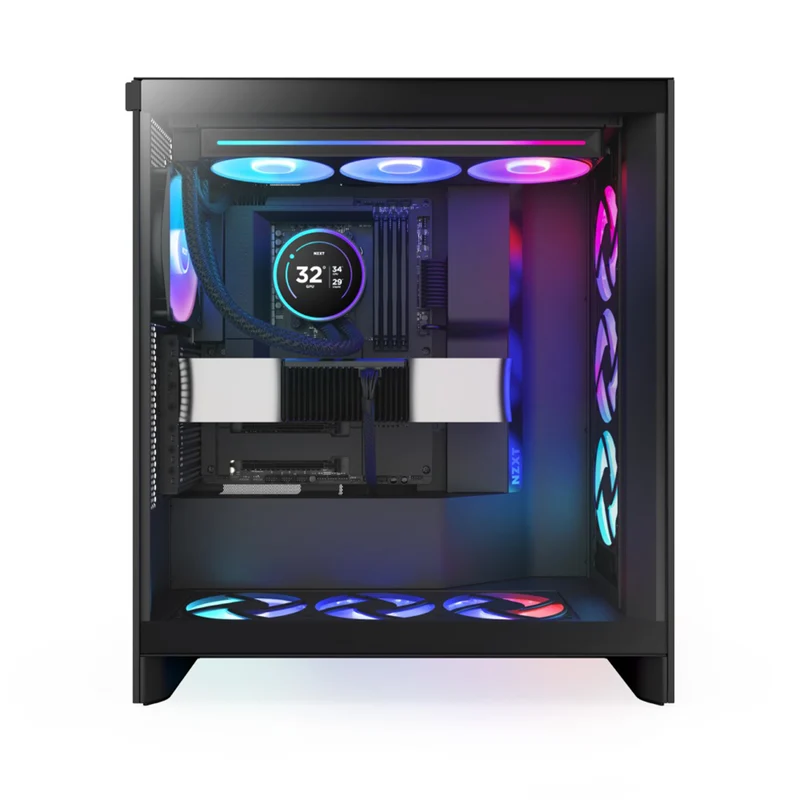 NZXT Kraken Elite 360 RGB 360mm AIO Liquid Cooler with IPS LCD & RGB Core Single-Frame Fan (Black, White) (RL-KR36E-B2, RL-KR36E-W2)