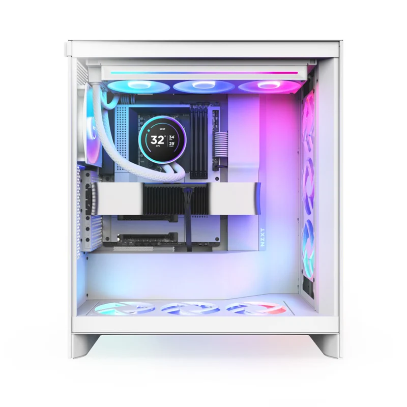 NZXT Kraken Elite 360 RGB 360mm AIO Liquid Cooler with IPS LCD & RGB Core Single-Frame Fan (Black, White) (RL-KR36E-B2, RL-KR36E-W2)
