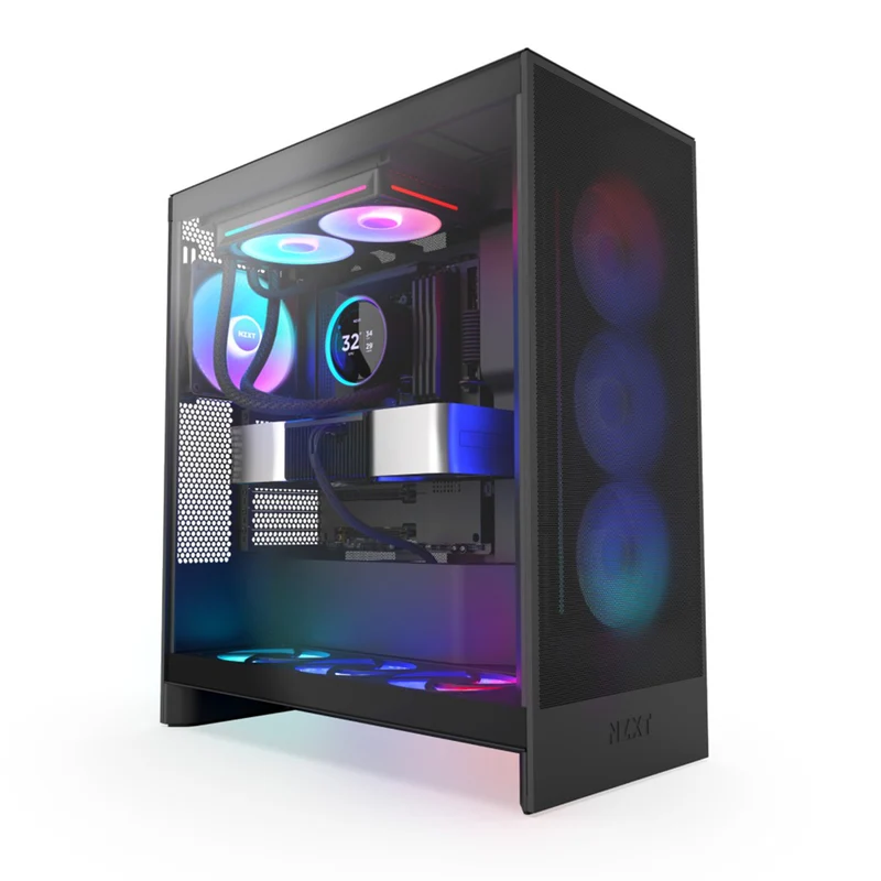 NZXT Kraken Elite 240 RGB 240mm AIO Liquid Cooler with IPS LCD & RGB Core Single-Frame Fan (Black, White) (RL-KR24E-B2, RL-KR24E-W2)