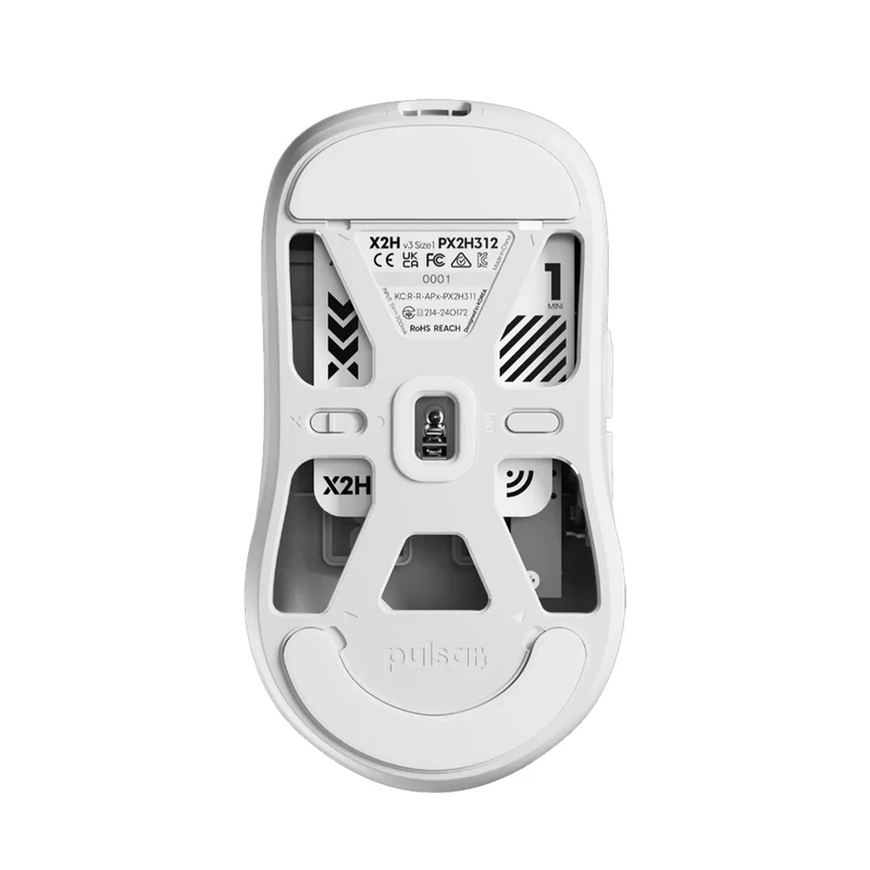 Pulsar X2H V3 Ultralight Weight eSports Gaming Mouse Size 1 (Black, White) (PX2H311, PX2H312)